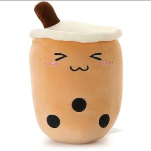 Squinting Stuffed Boba Tea Plush